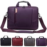 BRINCH Nylon Waterproof Laptop Case with Side Pockets for Macbook Pro Retina 15 inch Mini Asus/DELL/HP/Samsung ,15.6-Inch, Purple