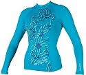 Rip Curl Women Classic Heart Patrol Long Sleeve Rash Guard (Aqua, 10)