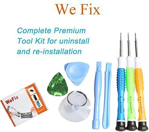 Wefix iphone 6 plus LCD Digitizer Assembly with Spare Parts (Home Button,Flex Cable,Camera Bracket,Tools) - Touch Screen Glass Panel+LCD Display Panel Replacement for iPhone 6 plus 5.5"Black