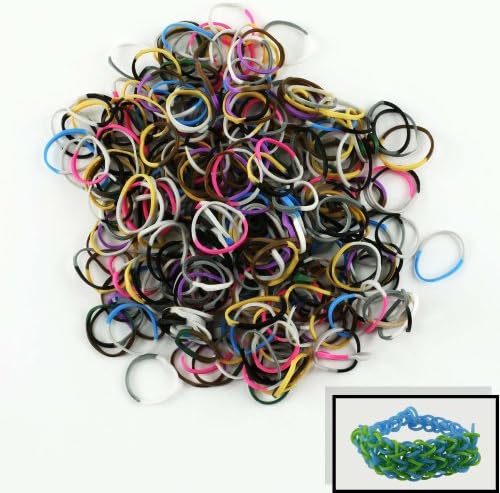 6-Pack of Loom Bands - 300 Bands in Each Pack - Choose from 5 Color Themes - Trendy, Young Girls Fashion