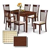 Cappuccino Kitchen Dining Dinette Table Set 6 Chairs