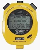 100 Lap Memory Stopwatch Timer - Yellow