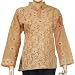 Womens Cotton Short Sleeve Top Shirt Blouse Chikan Embroidery Size M (ctop499)