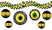7-piece Complete Jamaican Honeycomb Party Decoration Set (Black/Yellow/Green)