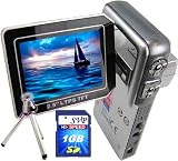 SVP HDDV-3000 12MP Max. 6-in-1 Multi-Functional Camcorder with Rare Huge Flip LCD! (1GB High Speed SD Card & Tripod Included)