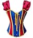 bslingerie® Womens Costume Princess Rushed Sleeve Bustier Corset Top