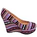 Women's Top Moda River-80 Multi Tribal Wedges Fashion Shoes