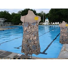 <b>It Figures! Slender Thighs Collection - Animal Print Floral Swimdress Swimsuit $99</b>