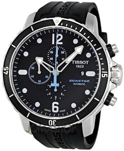 Tissot Seastar Chronograph Automatic Black Dial Mens Watch T0664271705700