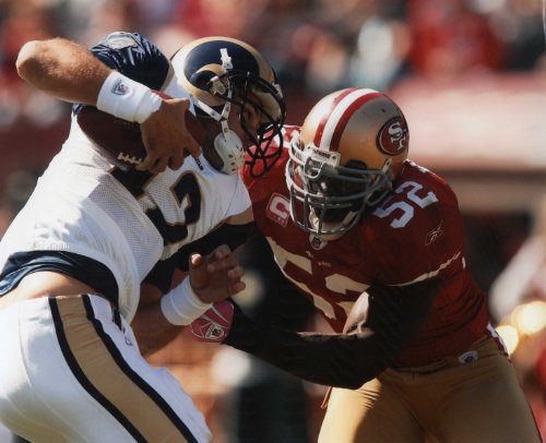 PATRICK WILLIS SAN FRANCISCO 49ERS 8X10 HIGH GLOSSY SPORTS ACTION PHOTO (O)
