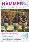 West Ham United v Luton Town football programme (The Hammer) Tues. 4th Jan. 1983