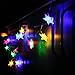 TORCHSTAR 7.3ft Star Battery Operated LED Christmas String Lights - RGBY, 2 Work Modes, 20pcs Multi-Color Stars for Christmas, Holiday, Party, Event Decorative Lighting