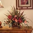 Wildflowers with Pheasant Feathers Silk Arraingement