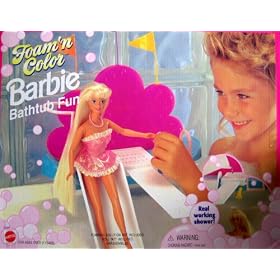 Barbie - Foam 'n Color Bathtub Fun Playset - 1995 Arcotoys, Mattel