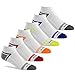 Prince Men's Boomerang No Show Low Cut - 6-12 - White (6 Pair Pack)