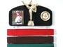Martial arts belt display with a KICK ! Midn. trophy male.