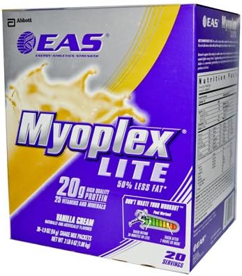 EAS Myoplex Lite Nutrition Shake Vanilla Cream - 20 Packets