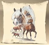 Haflinger Nilson Kissen - Christina Boetzel - Pony Kissen Reitsport Pferde Pferd Reiten Geschenk Geburtstag T-Shirt