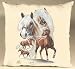 Sports : Haflinger Nilson Kissen - Christina B&ouml;tzel - Pony Kissen Reitsport Pferde Pferd Reiten Geschenk Geburtstag T-Shirt