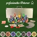Pokerkoffer Pokerset Poker Set 500 Laser Pokerchips NEU