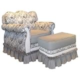 Angel Song 201721127 Adult Empire Glider Rocker in Toile - Black