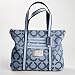 Coach Poppy Op Art Glam Tote Handbag Purse Style 13826 Navy