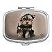 Yorkie Yorkshire Terrier Dog Dapper Cap Hat Rectangle Pill Case Trinket Gift Box