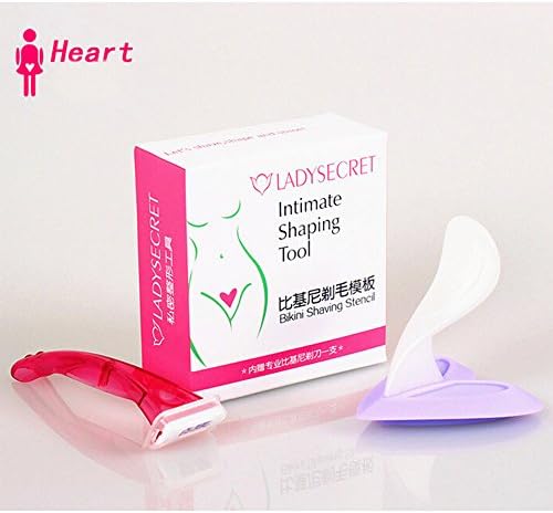 Viproo® Bikini Privates Shaving Stencil Sexy Female Pubic Women Hair Razor Handle Trimmer (Heart)