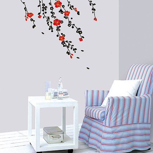 Easy Instant Decoration Wall Sticker Decal - Blossoms in the Wind