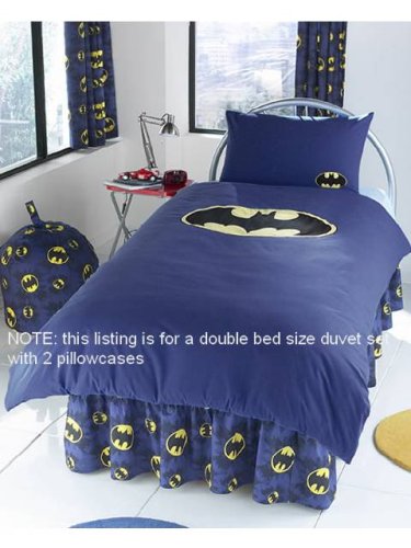 Childrens Toyshop  Kitchen & Housewares : BATMAN DOUBLE BED DUVET COVER BEDDING SET