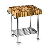 Proteak Butcher Block Cart by Proteak