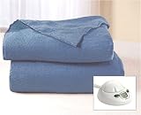 Review Sunbeam  / Sunbeam King Denim Blue Dual-Control Electric Heated Warming Blanket