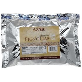 Azar Nut Company Pignolias (Pine Nuts), Shelled, Raw, 32-Ounce Resealable Bag