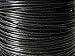 Lederband, Lederschnur, Lederriemen 10 m. Rund 1,0 mm. Schwarz