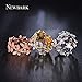 NEWBARK 10 Butterflies 18k Rose Gold-Plated Cubic Zircon Women's Rings Size 6.5