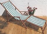 Sonnenliege Gartenliege Deckchair Saunaliege inkl. abnehmbarem Fußteil