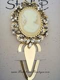 Jeweled Cream Cameo Bookmark