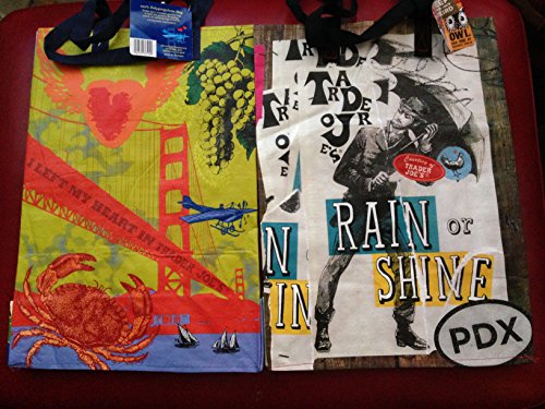Trader Joe's PORTLAND and SAN FRANCISCO Reusable Shopping Grocery Bags Totes 