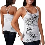 Hart and Huntington Gazer Juniors Racerback Tank Top - White
