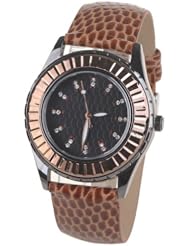 Orient Idea Ori-0322E Chic Leisure Style Synthetic Leather Band Quartz Watch for Women - Brown