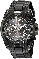 Edifice Men's Quartz Watch with Black Dial Analogue Display and Black Resin Strap EFR-545SBPB-1BVER