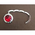 Compact Rock Crystal Folding handbag hook, purse holder, great gift for any occasions birthday, wedding, break up, buy 3 for free shipping - Red'