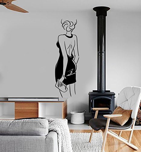 Wall Decal Fashion Girl With Purse Sexy Beautiful Vinyl Sticker Living Room Bedroom Bathroom Kids Wall Art Home Decor