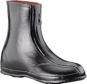 Honeywell Safety T314-10 Servus Dress Zipper Rubber Mid Overshoe for Men's, Size-10, Black