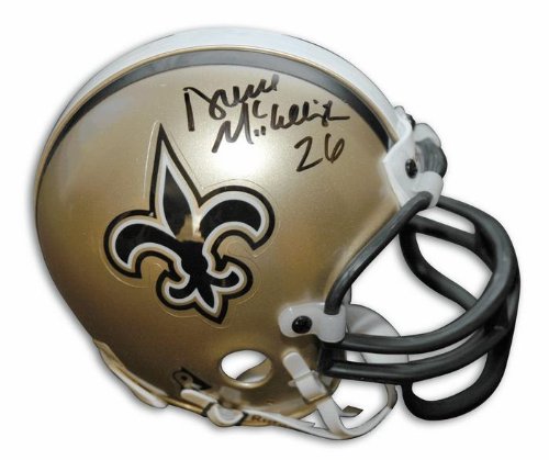 Autographed Deuce Mcallister New Orleans Saints Authentic Mini Helmet