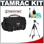 Tamrac 5612 Pro 12 Photo Digital SLR Camera Bag (Black) + Tripod + Accessory Kit for Canon Rebel T3, T3i, T1i, T2i, EOS 60D, 5D, 7D, Nikon D3000, D3100, D5000, D5100, D7000, D300s, Olympus Evolt E-5, E-30, E-620 & Sony Alpha A560, A580, A33, A35, A55