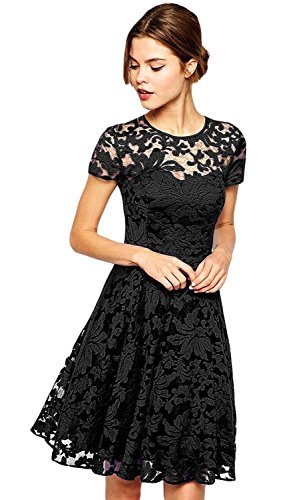 Bingirl Women's Lace Embroidery Splicing Bodycon Pencil Beige Dress