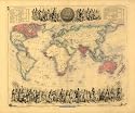 Reproduction Map of British Empire Throughout the World by Bartholomew 15.75 X 13" "
