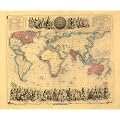Reproduction Map of British Empire Throughout the World by Bartholomew 15.75 X 13" "