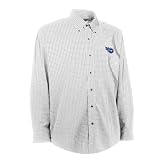 NFL Men's Tennessee Titans Esteem Woven Dress Shirt (White/Grey, Small)